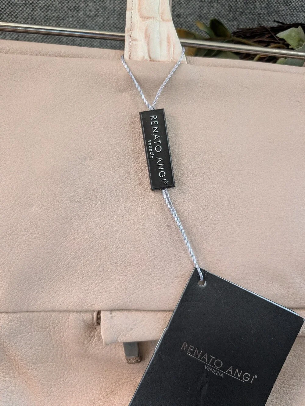 RENATO ANGI VENEZIA CROCO SATCHEL BAG